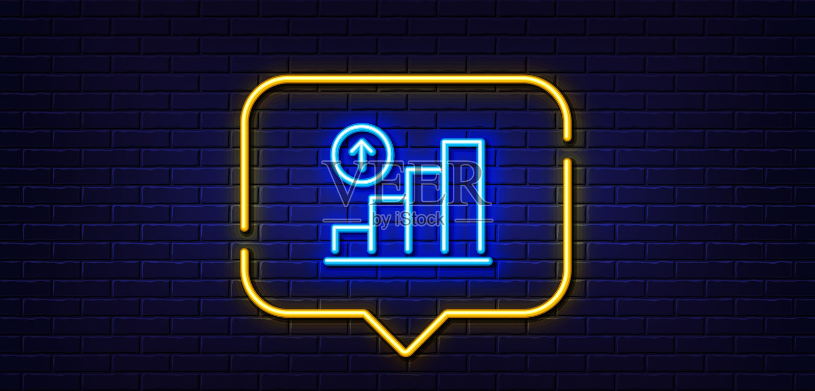 图形线图标柱图表标志霓虹灯设计模板素材