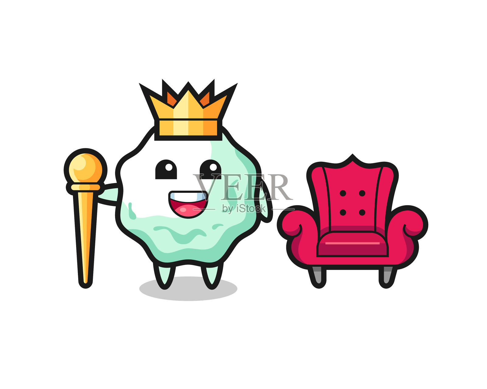 口香糖为王的吉祥物卡通设计元素图片