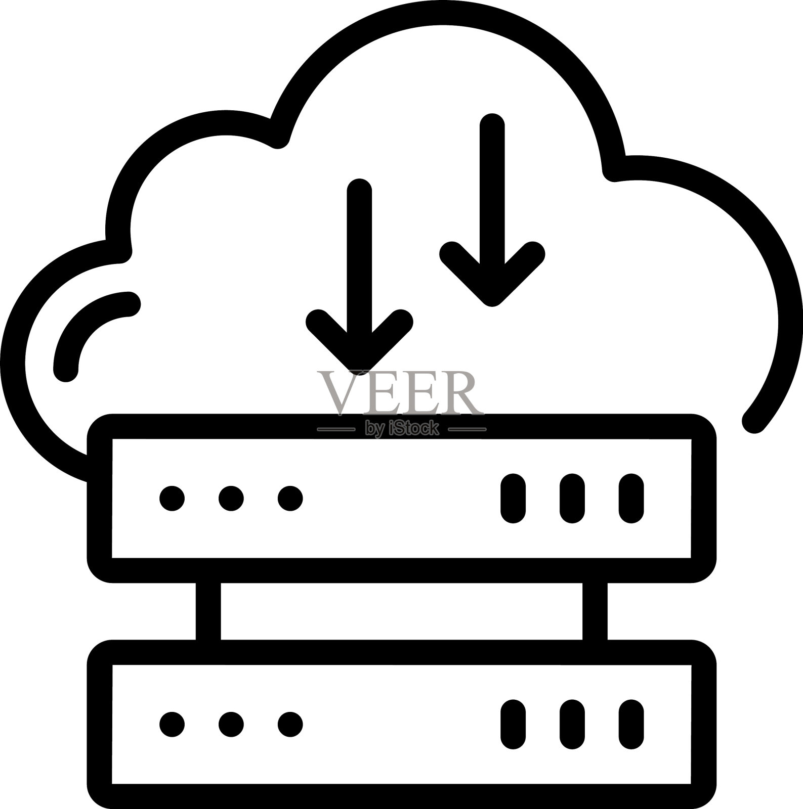 云计算数据库插画图片素材