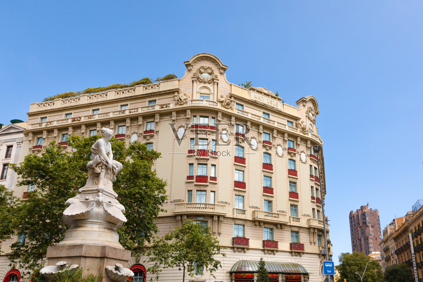 巴塞罗那的建筑照片摄影图片