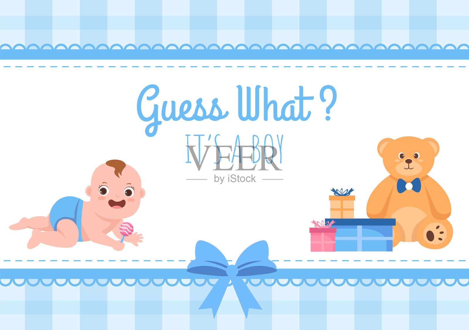 出生照是一个有婴儿照片的男孩插画图片素材