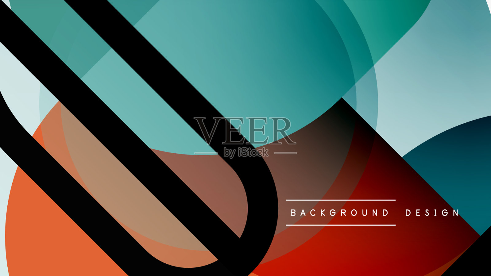 圆三角形是线条和圆的几何形状插画图片素材