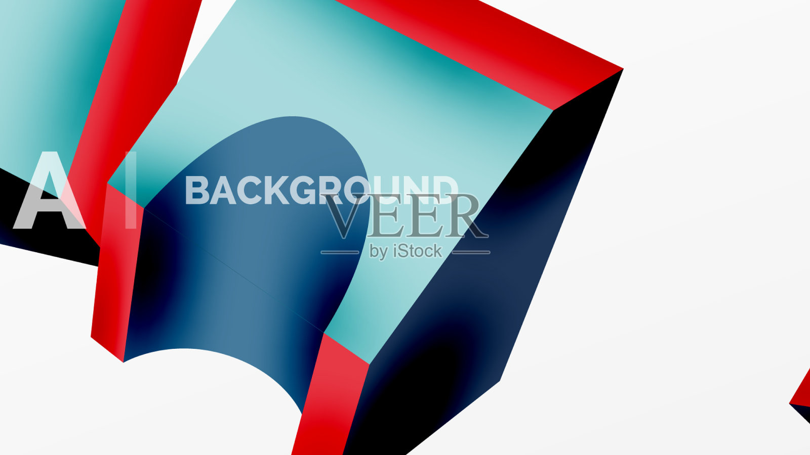 抽象背景-三维抽象形状墙纸插画图片素材