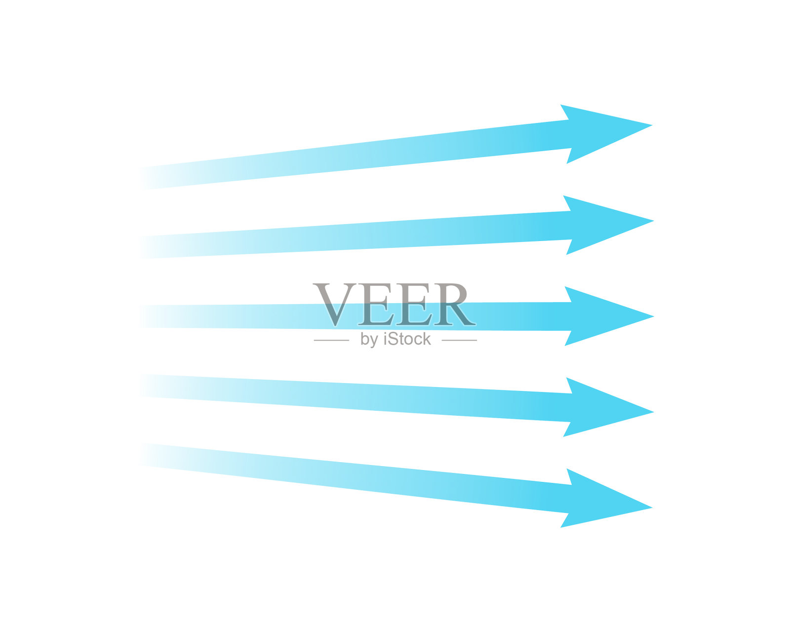 气流蓝色箭头表示气流方向插画图片素材