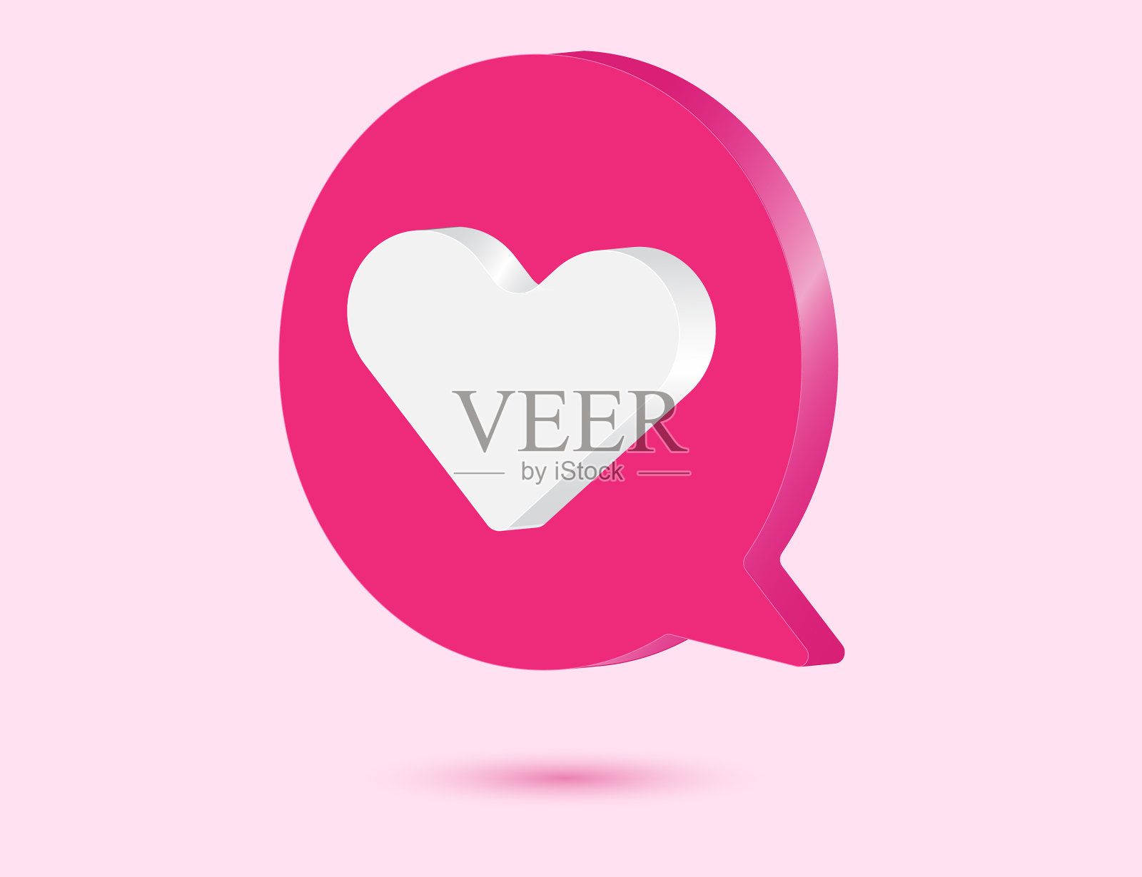 粉色闪亮有光泽的3d按钮插画图片素材