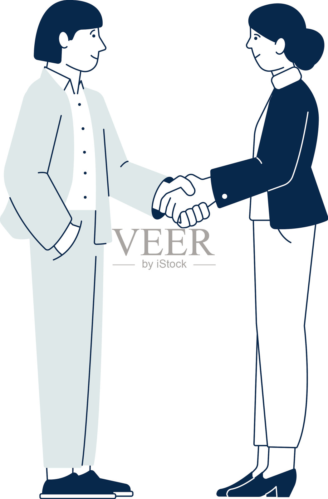 商务协议人们握手工作设计元素图片