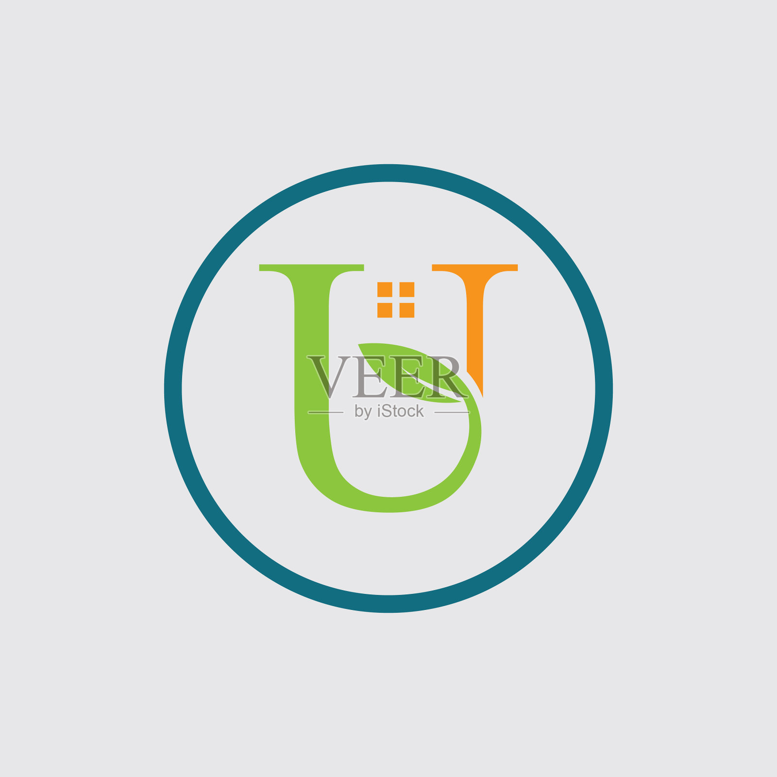 商业企业抽象统一标志。图标素材