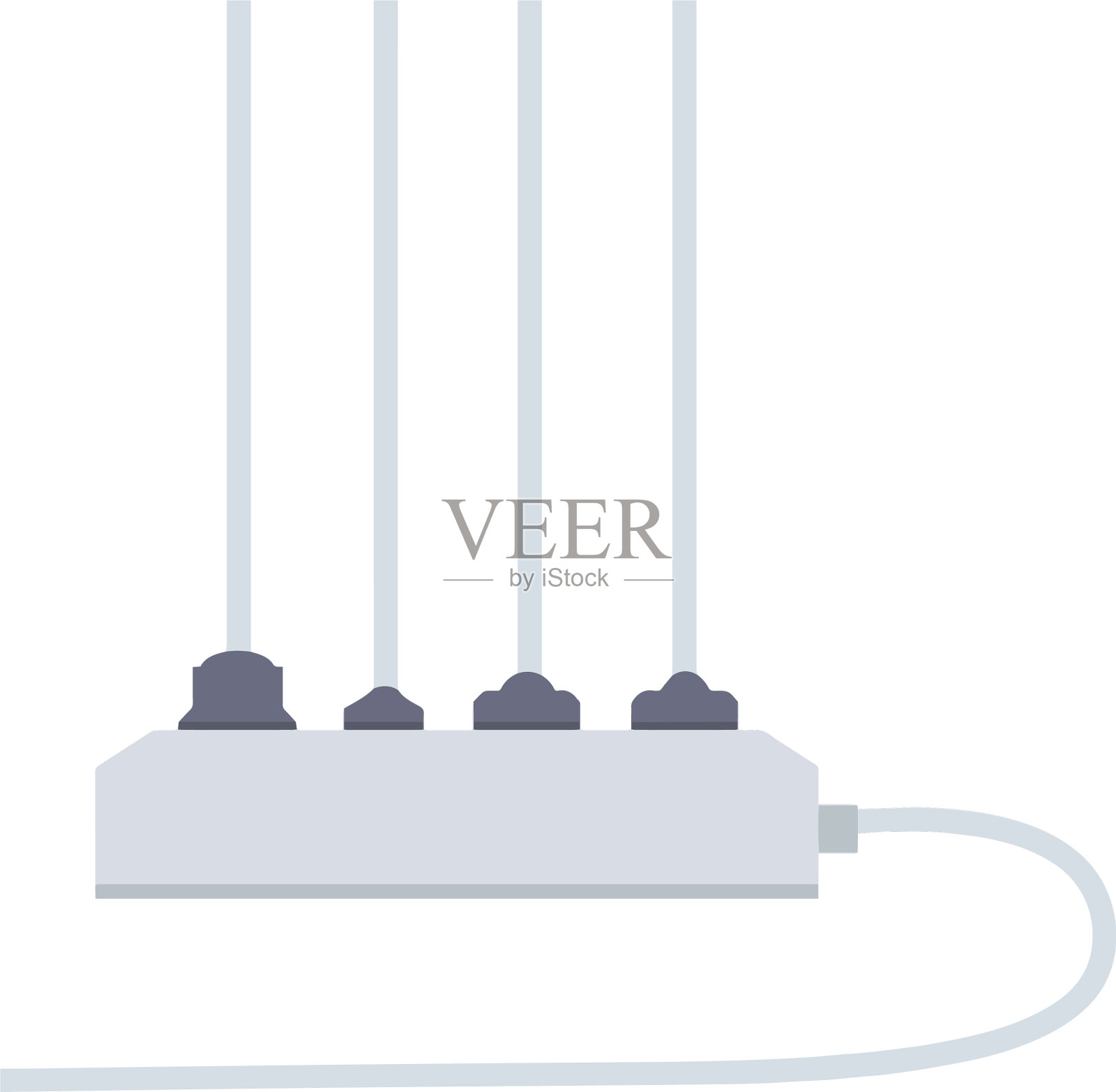 许多插口要插电线设计元素图片