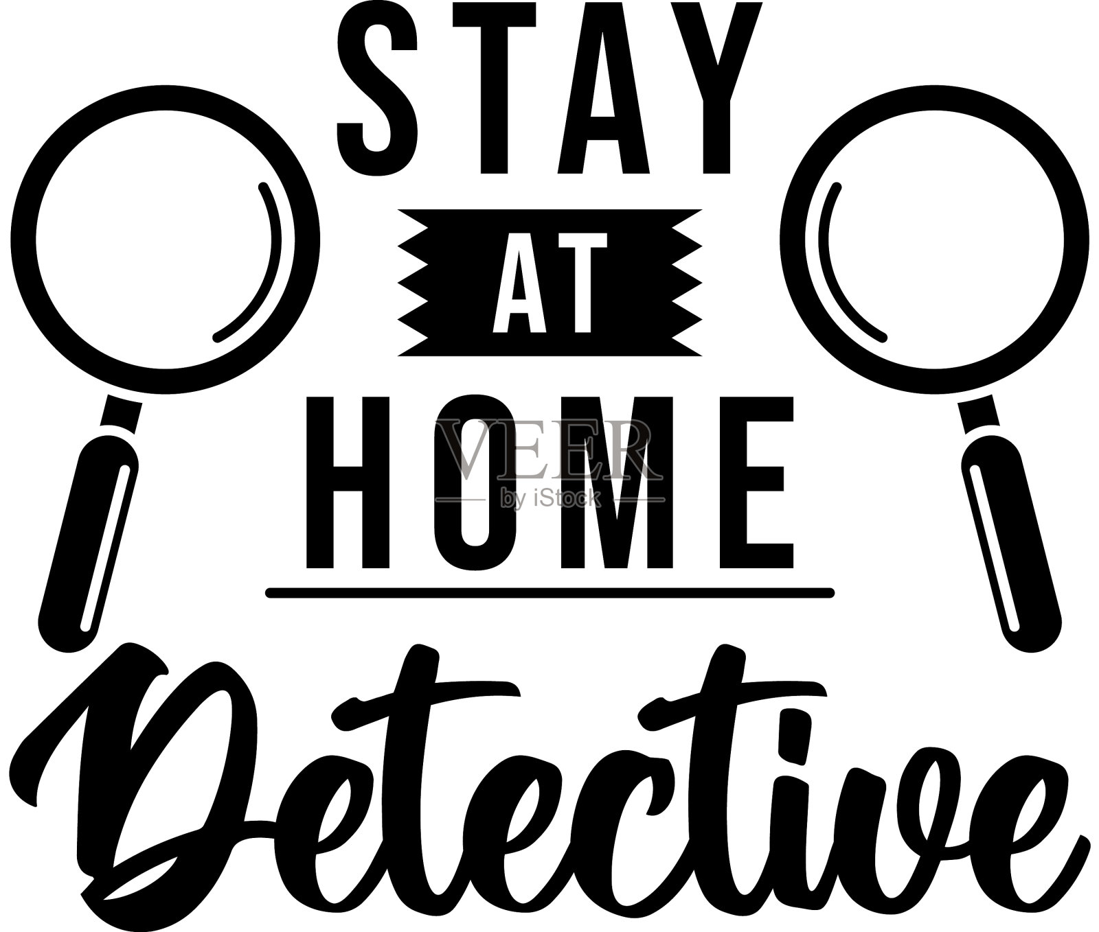 呆在家里侦探真实的犯罪文字引用设计元素图片