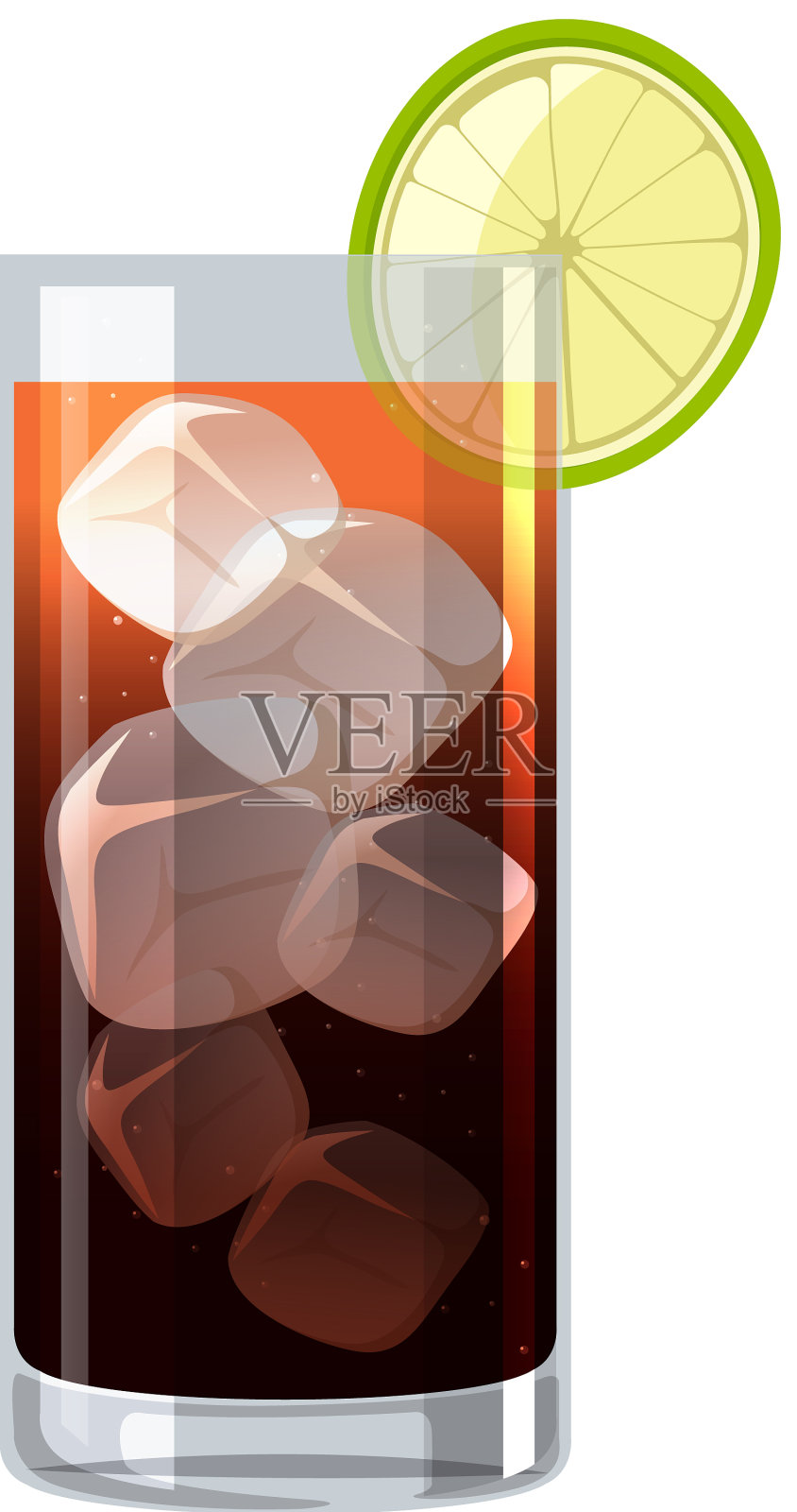 白色背景的鸡尾酒杯设计元素图片