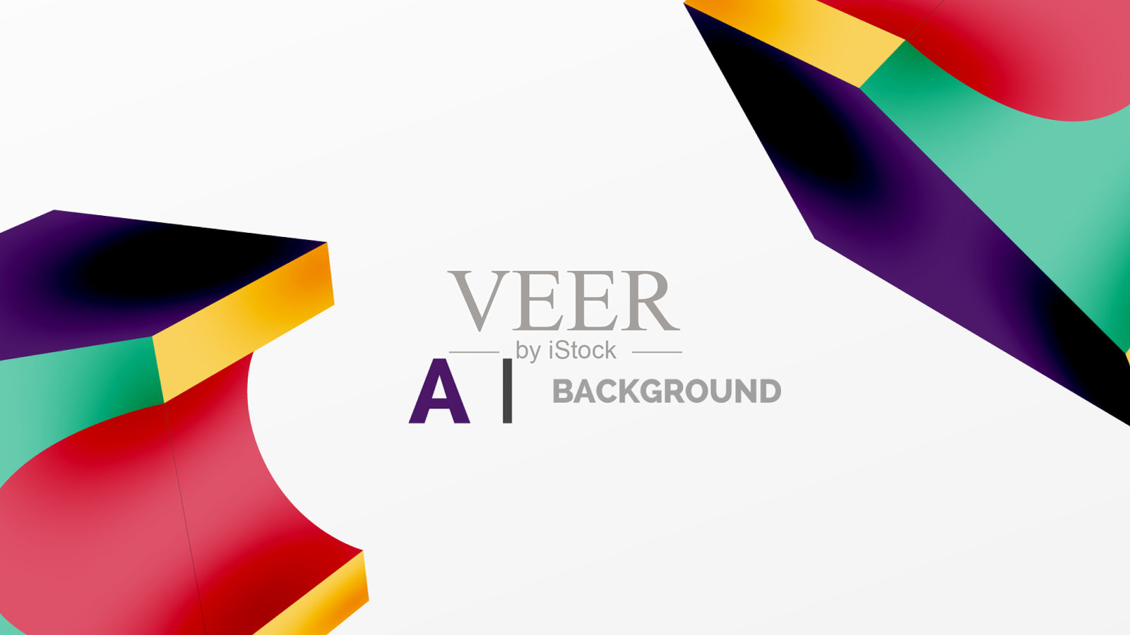 抽象背景-三维抽象形状墙纸插画图片素材