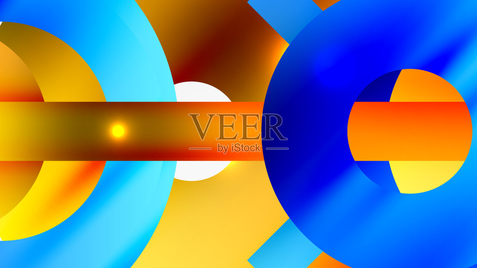 最小几何抽象背景圆插画图片素材