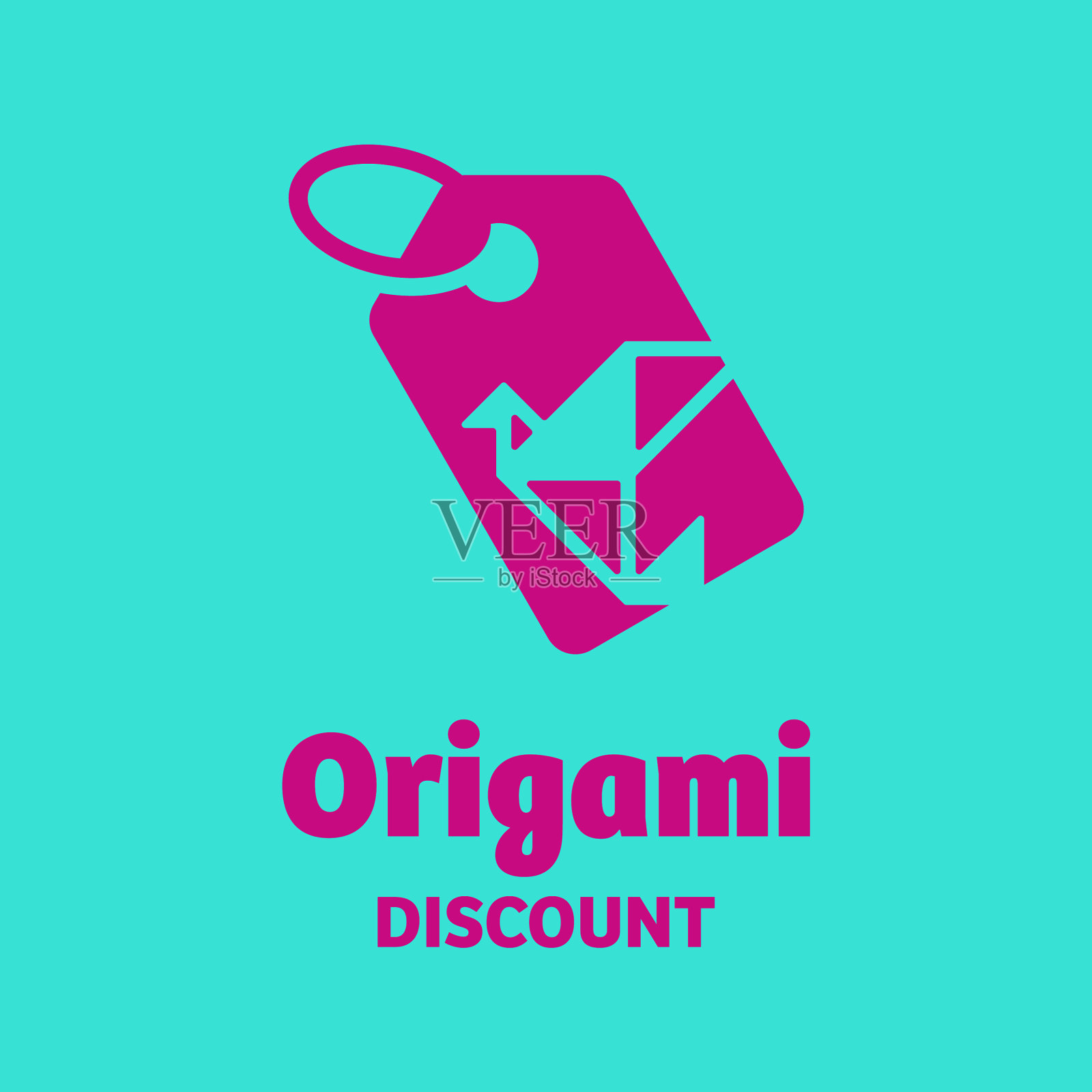 折纸折扣标志图标素材