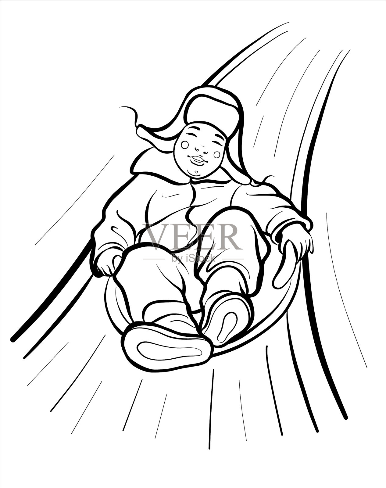 一个小男孩坐在溜冰场上骑马设计元素图片