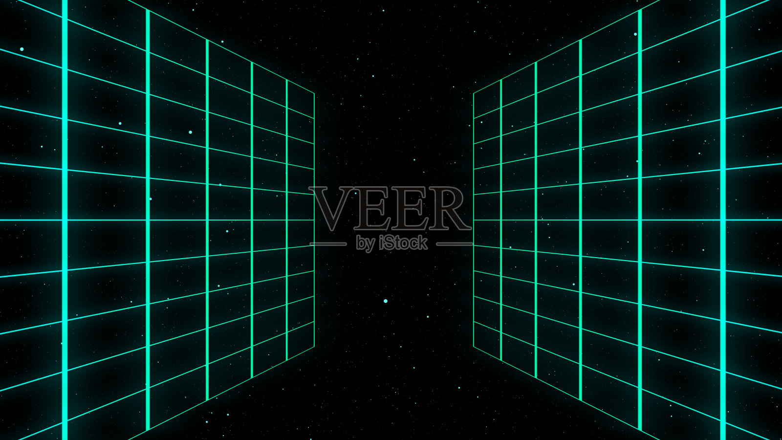 复古风格的80年代电子游戏背景。插画图片素材