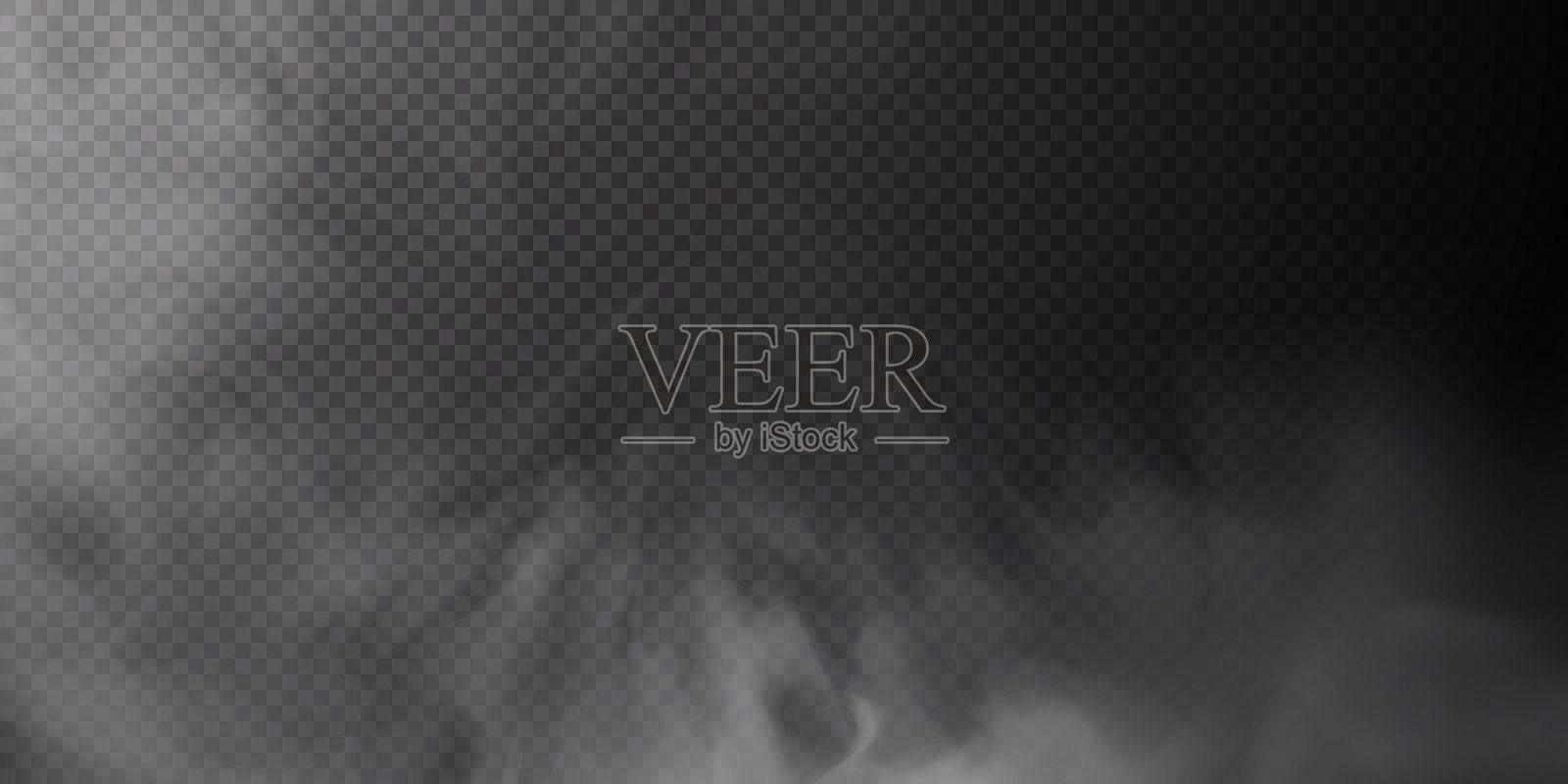 白色烟雾孤立在透明的黑色背景。PNG。蒸汽爆炸特效。有效纹理蒸汽、雾、烟png。向量。设计元素图片