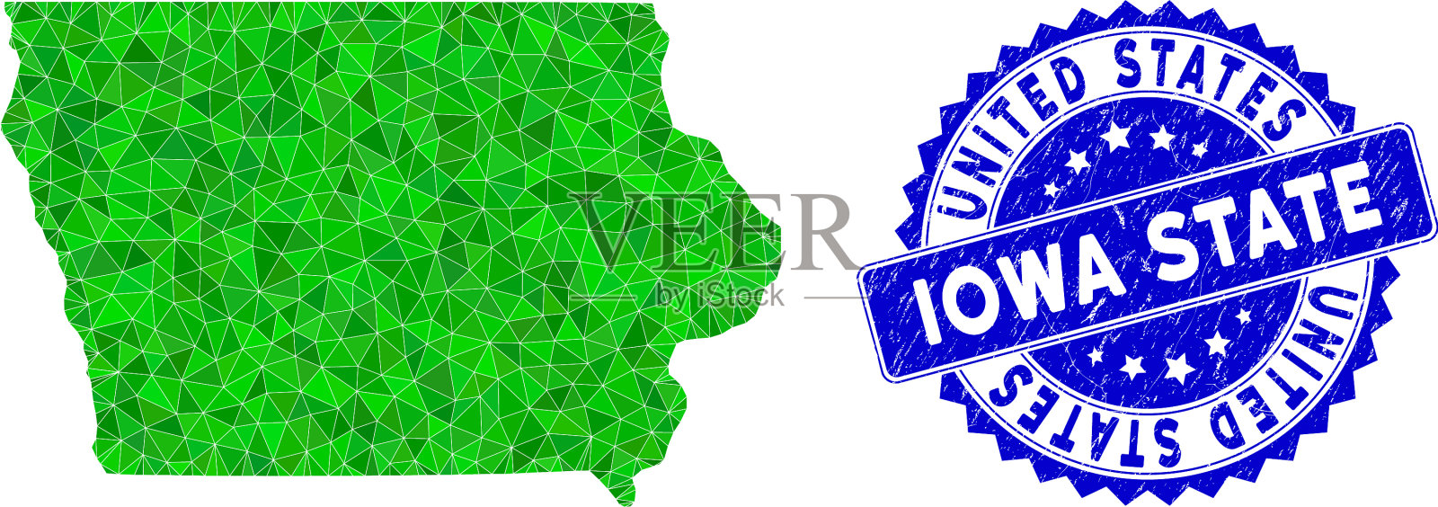 玫瑰形遇难印章用绿色插画图片素材