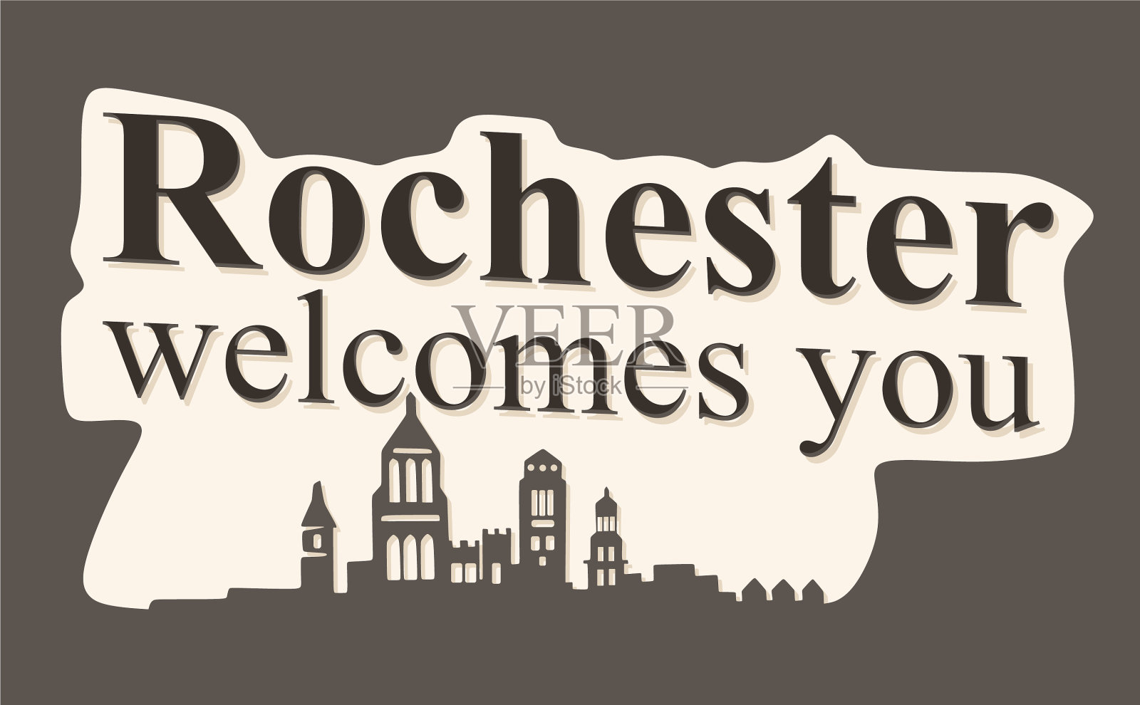 明尼苏达州的罗彻斯特以最好的品质欢迎您插画图片素材