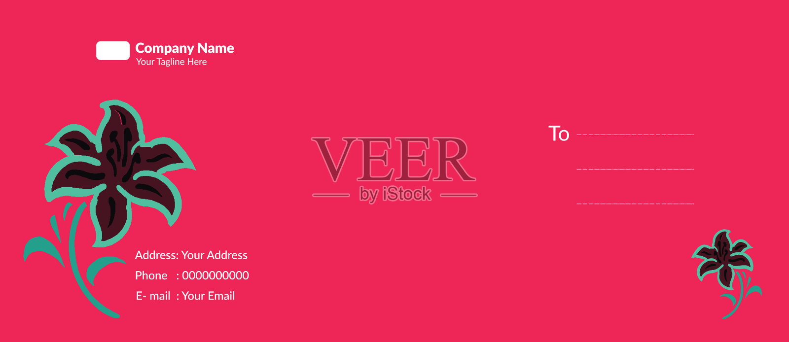 dl信封设计插画图片素材