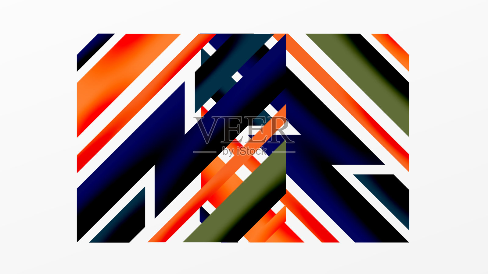 最小几何抽象背景动态三维插画图片素材