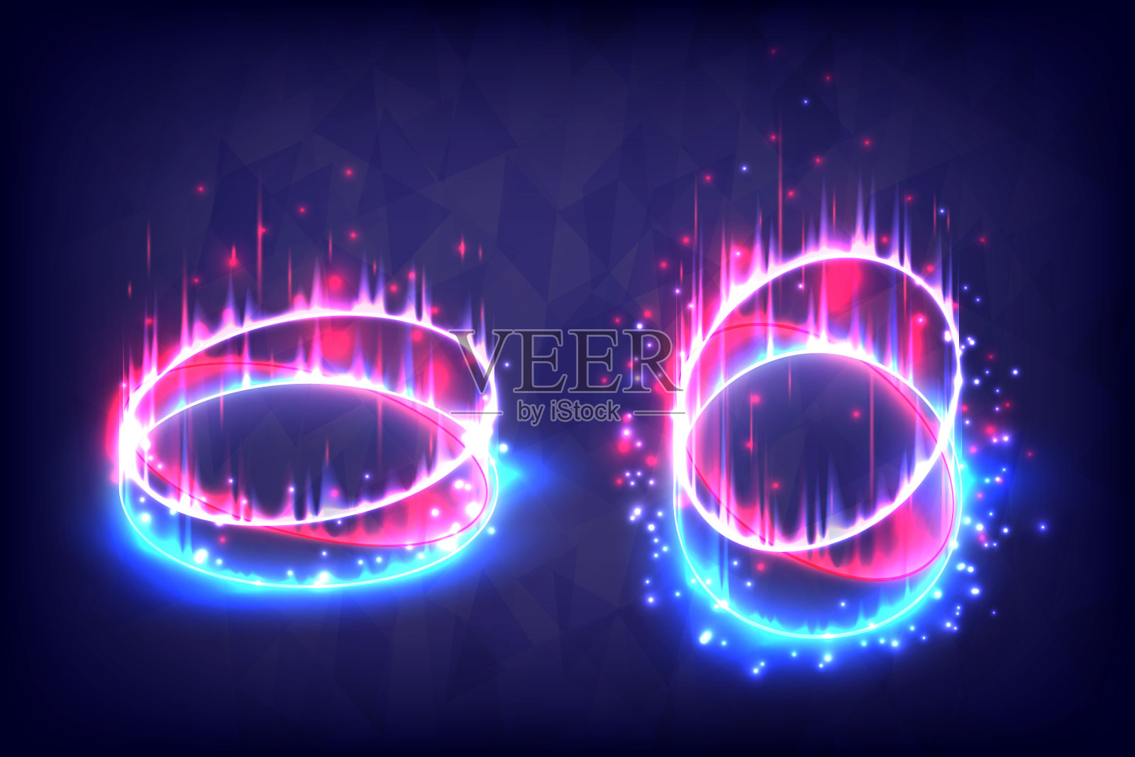 闪烁的霓虹灯宇宙发光的漩涡光插画图片素材