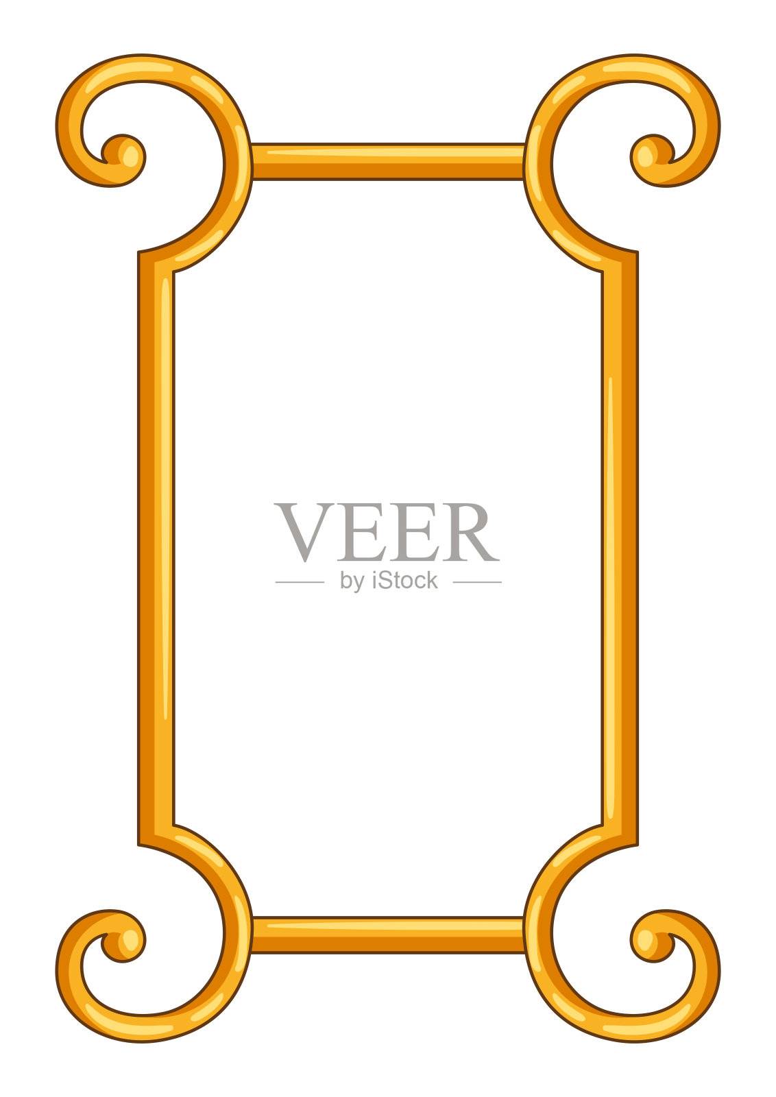 装饰抽象的框架。的边界。经典装饰设计。插画图片素材