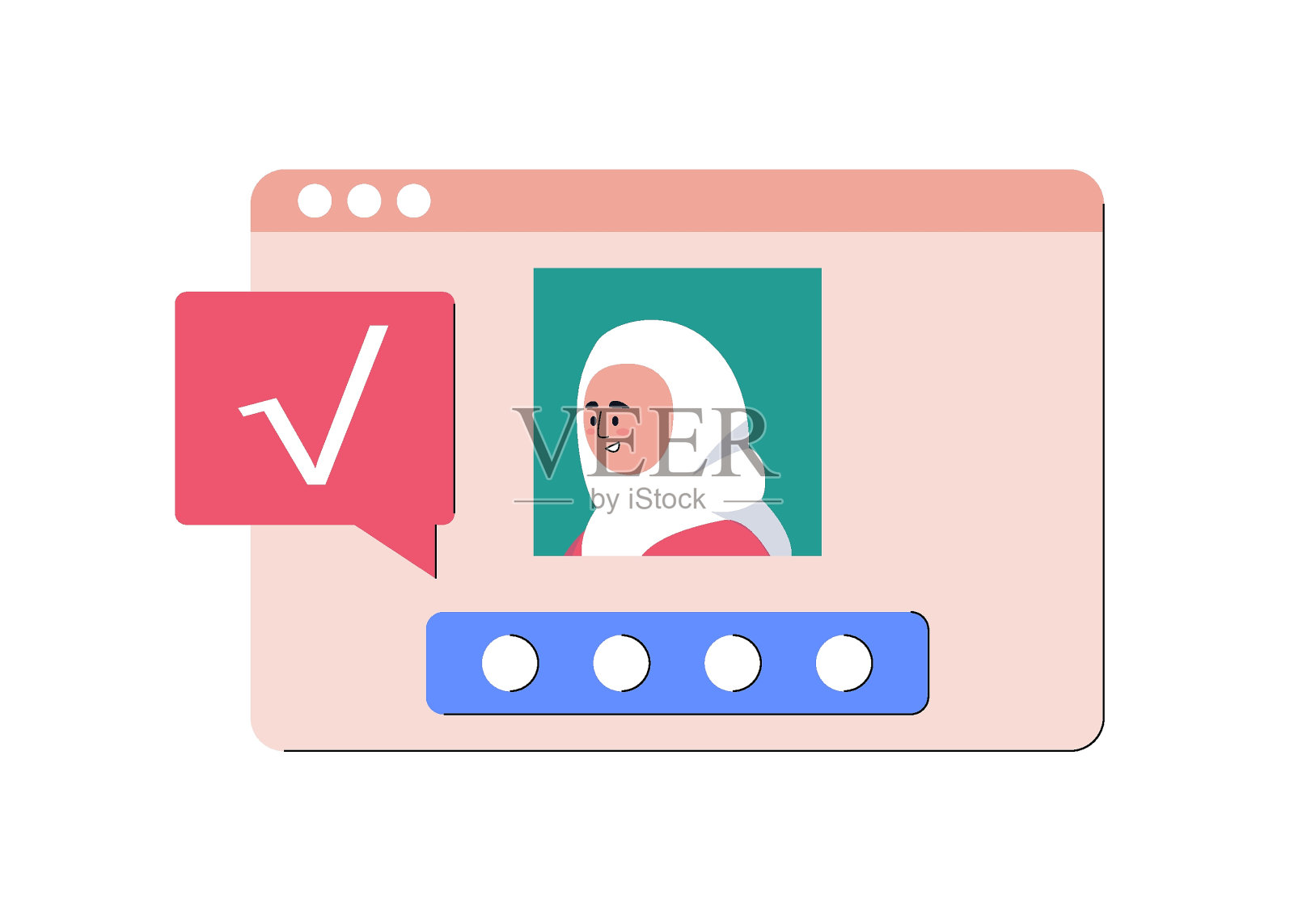 识别、验证概念插画图片素材