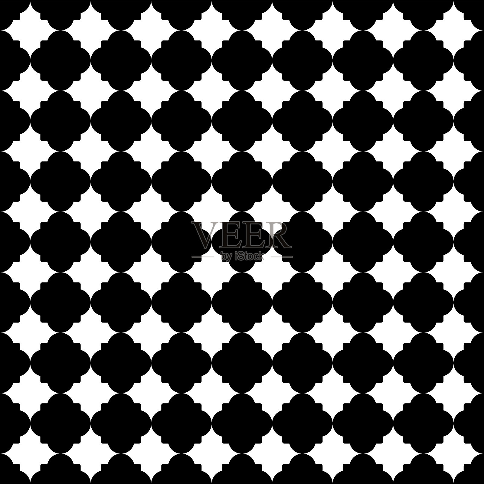 摩洛哥Ogee几何无缝图案。东方传统的墙纸。插画图片素材