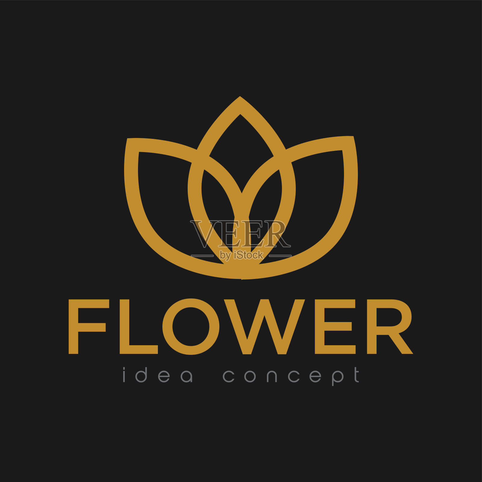 花卉图标设计矢量插画图片素材