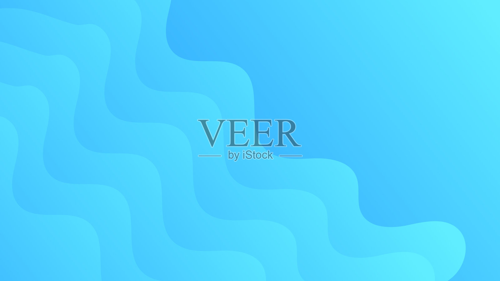 抽象的蓝色背景和曲线形状插画图片素材