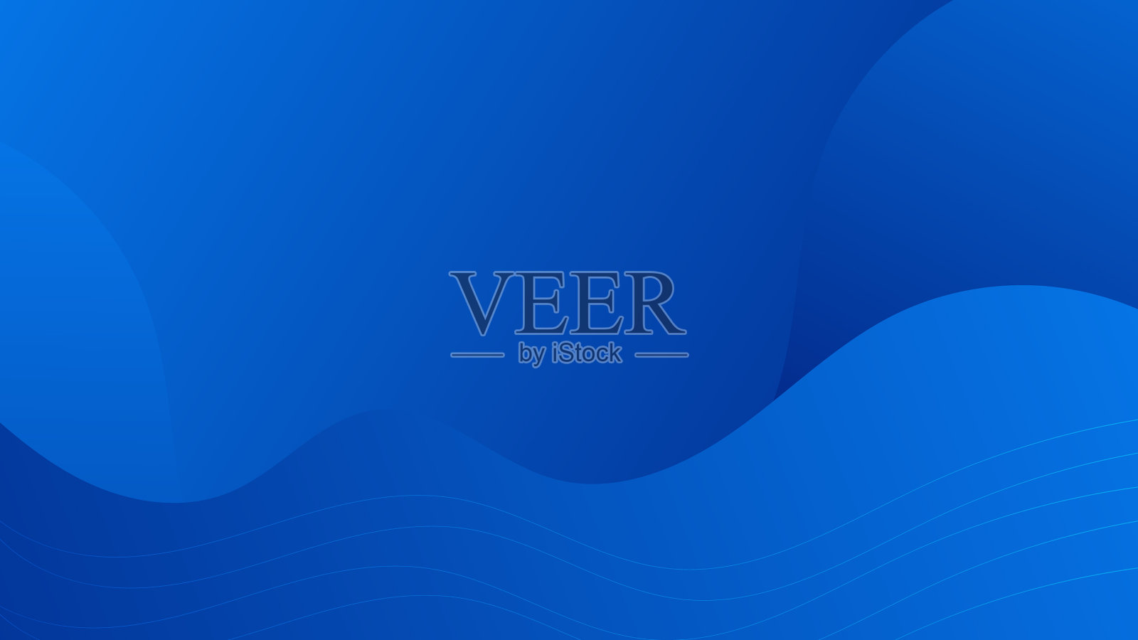 抽象的蓝色背景和曲线形状插画图片素材