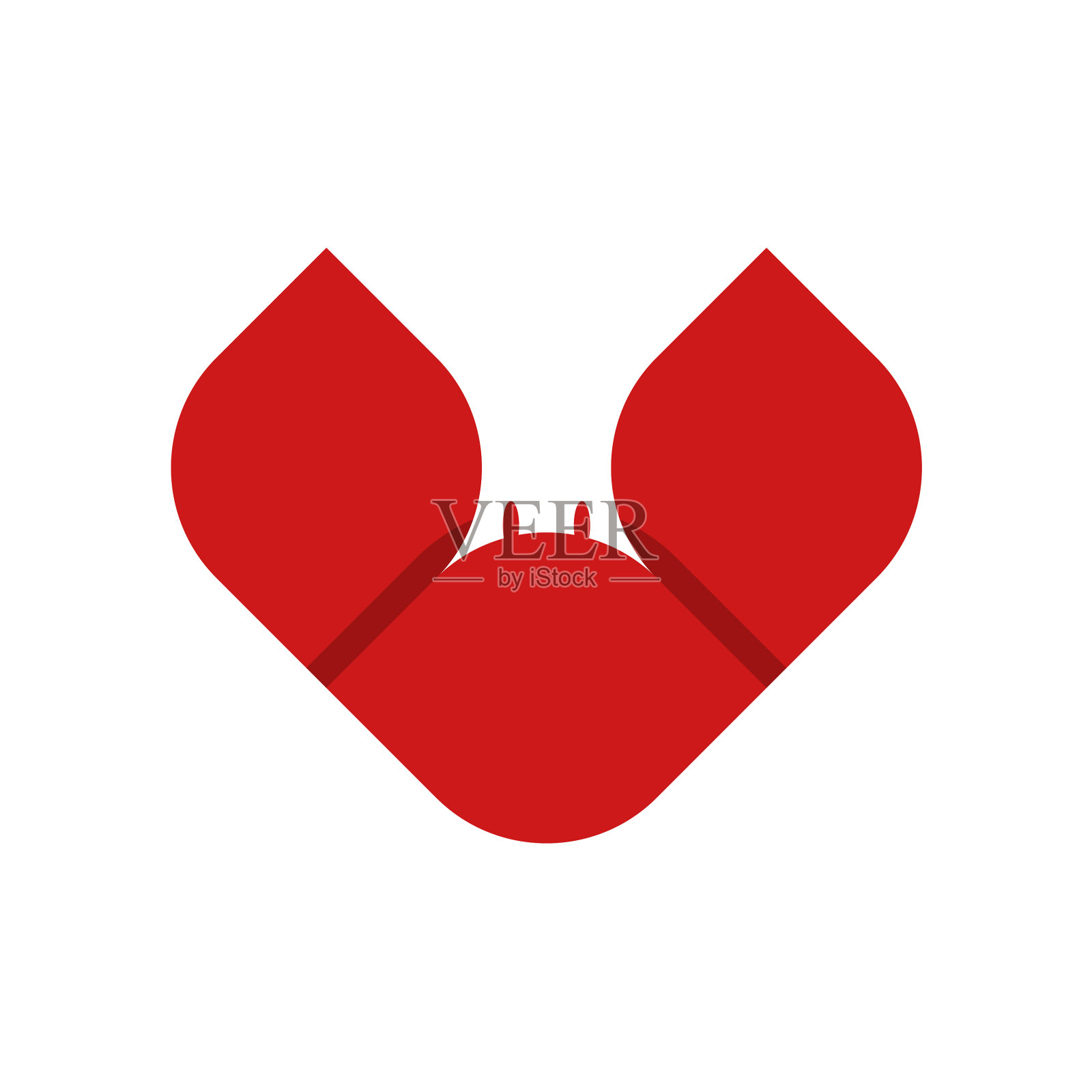 动物螃蟹几何标志设计插画图片素材