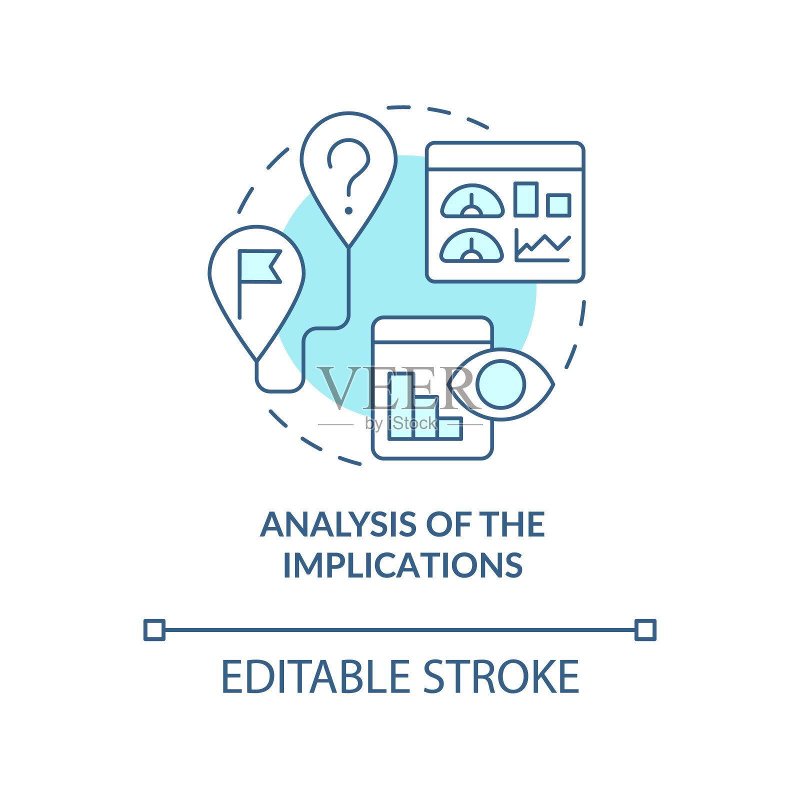 浅析绿松石概念图标的含义插画图片素材
