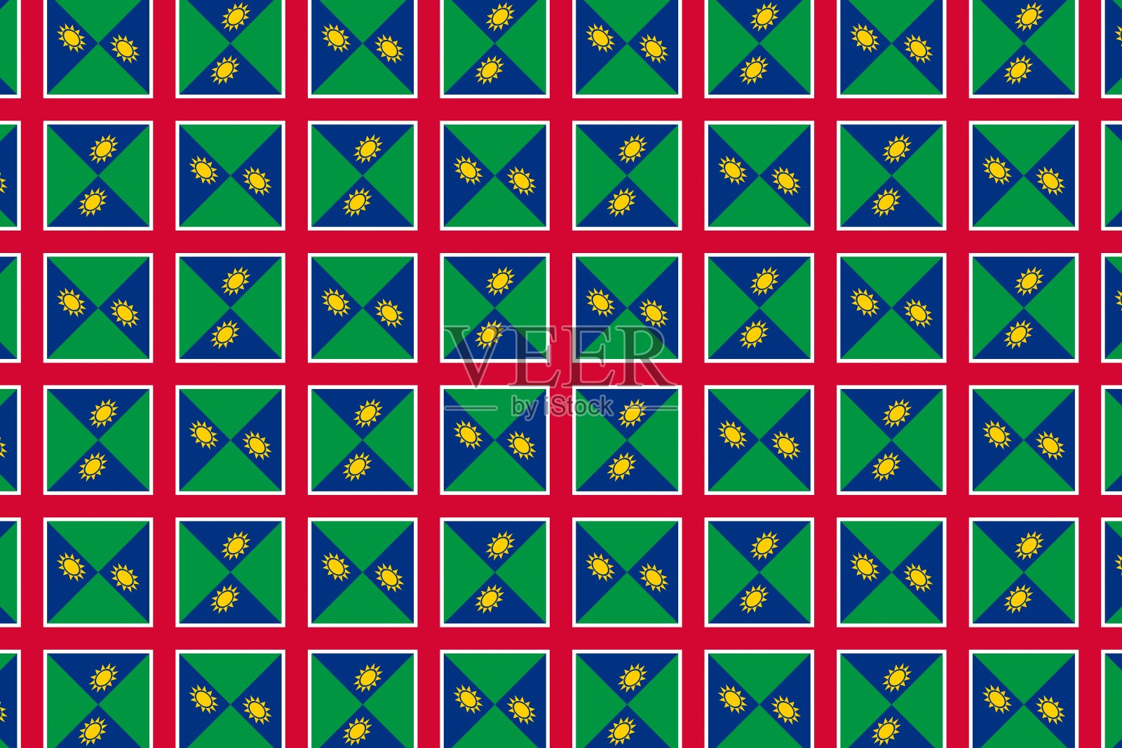 纳米比亚国旗颜色的几何图案。纳米比亚的颜色。插画图片素材