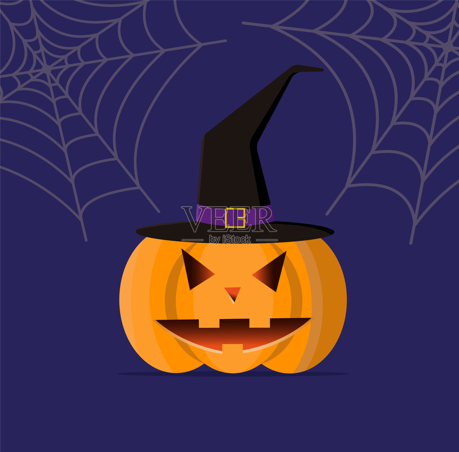 以万圣节为主题的明亮构图。插画图片素材