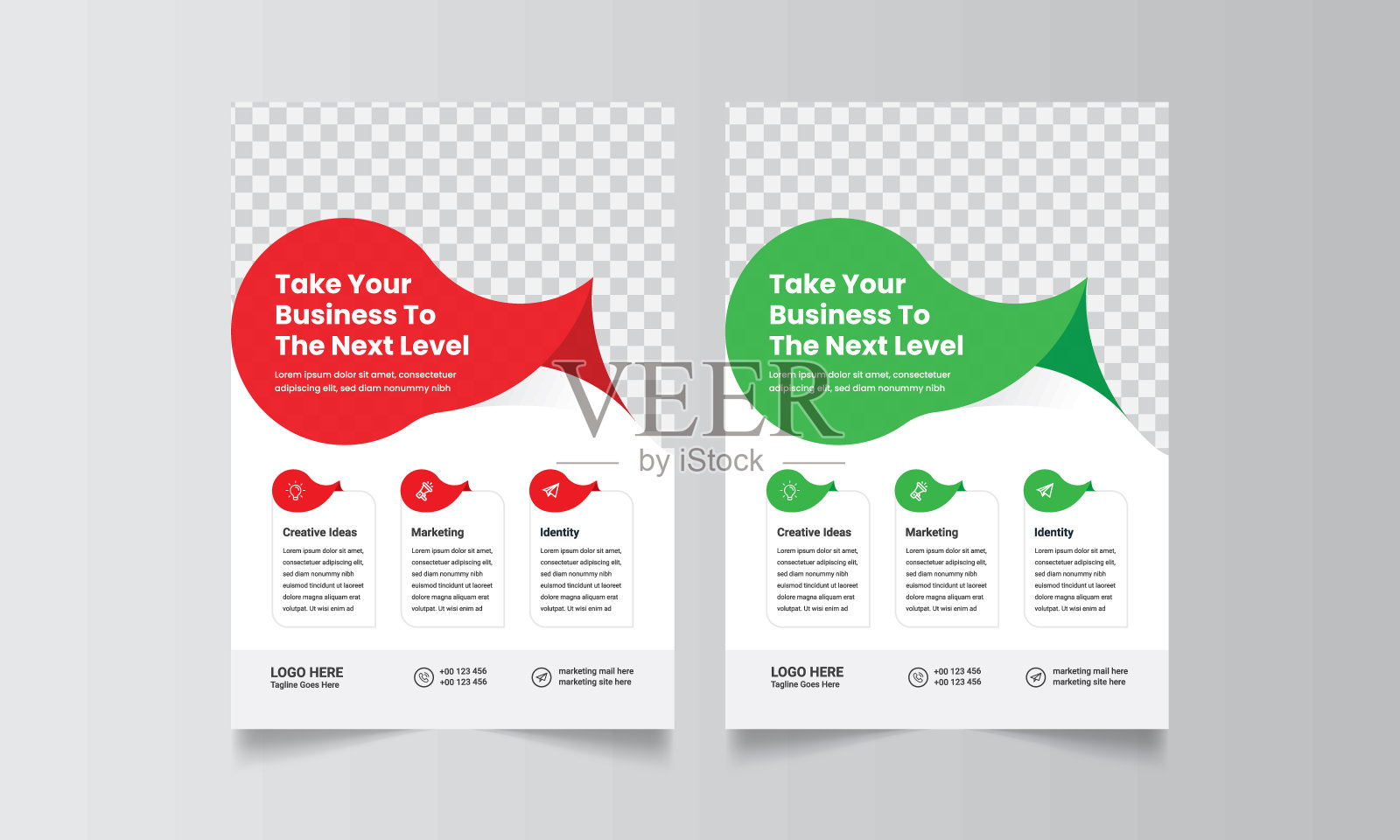 公司业务传单、海报、小册子、小册子封面模板设计，蓝色a4纸大小。用于市场推广、商业提案、促销、广告、出版物、封面页。设计模板素材