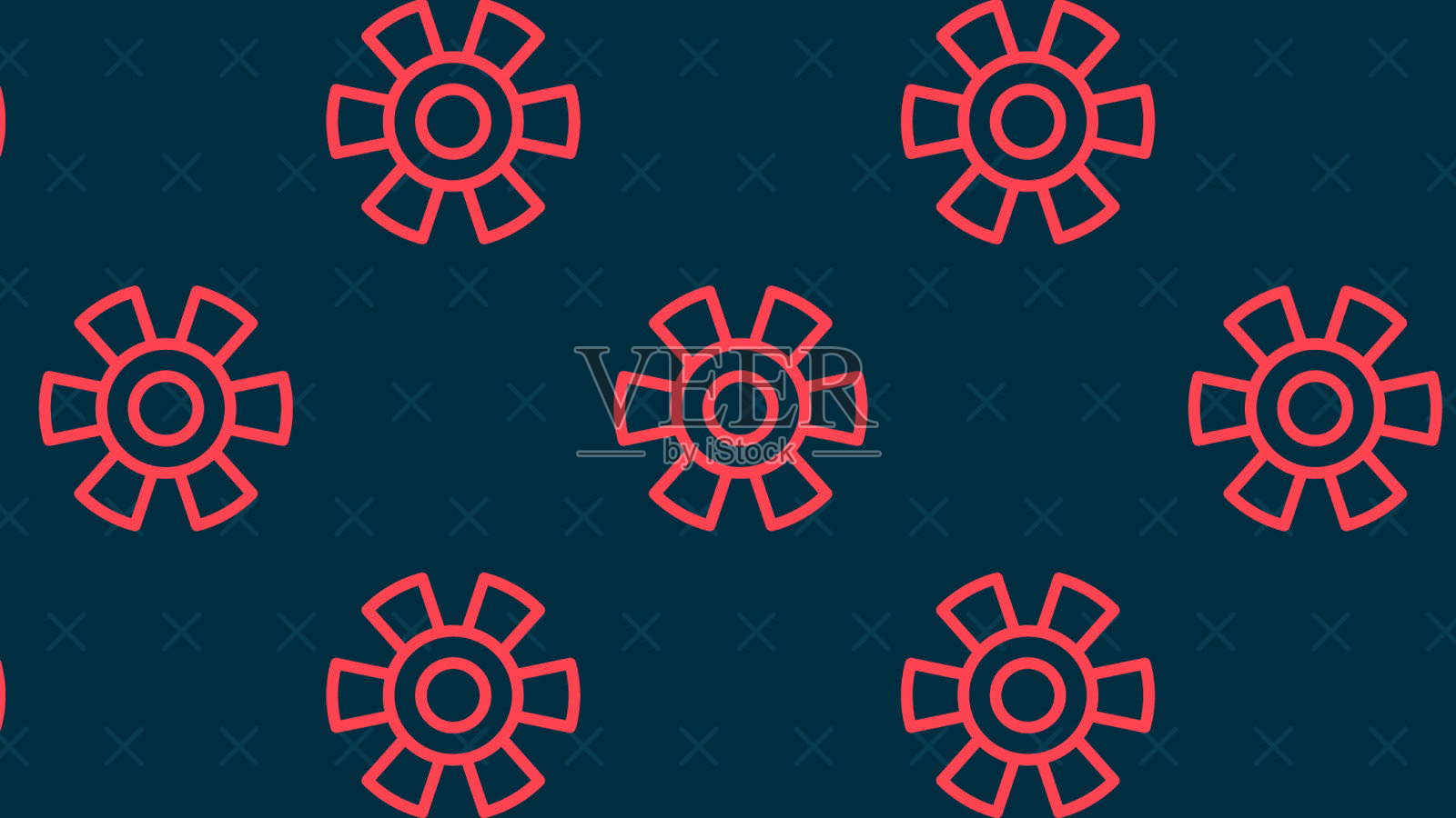 红线太阳图标隔离无缝图案上插画图片素材