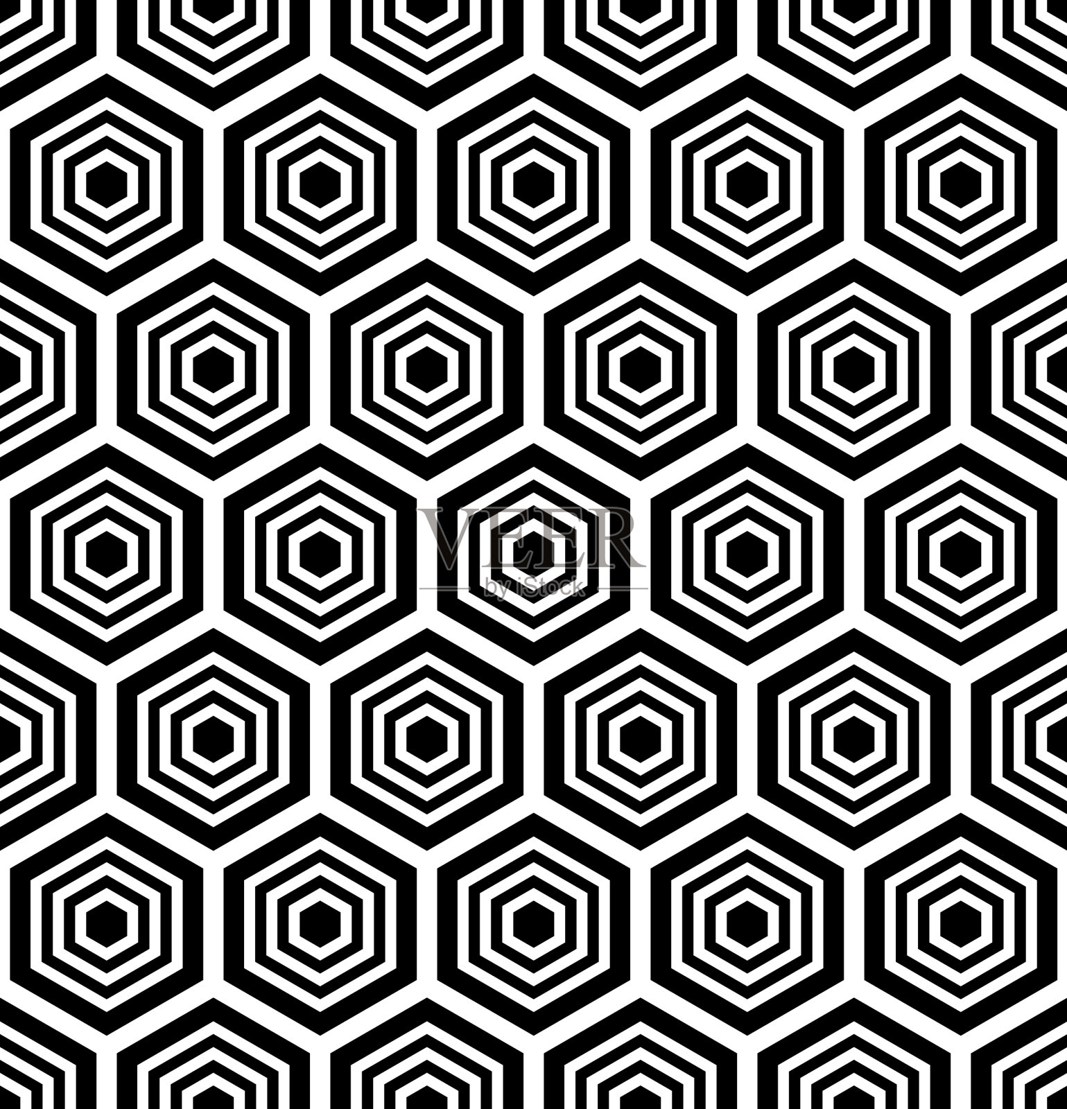 无缝的六边形模式插画图片素材