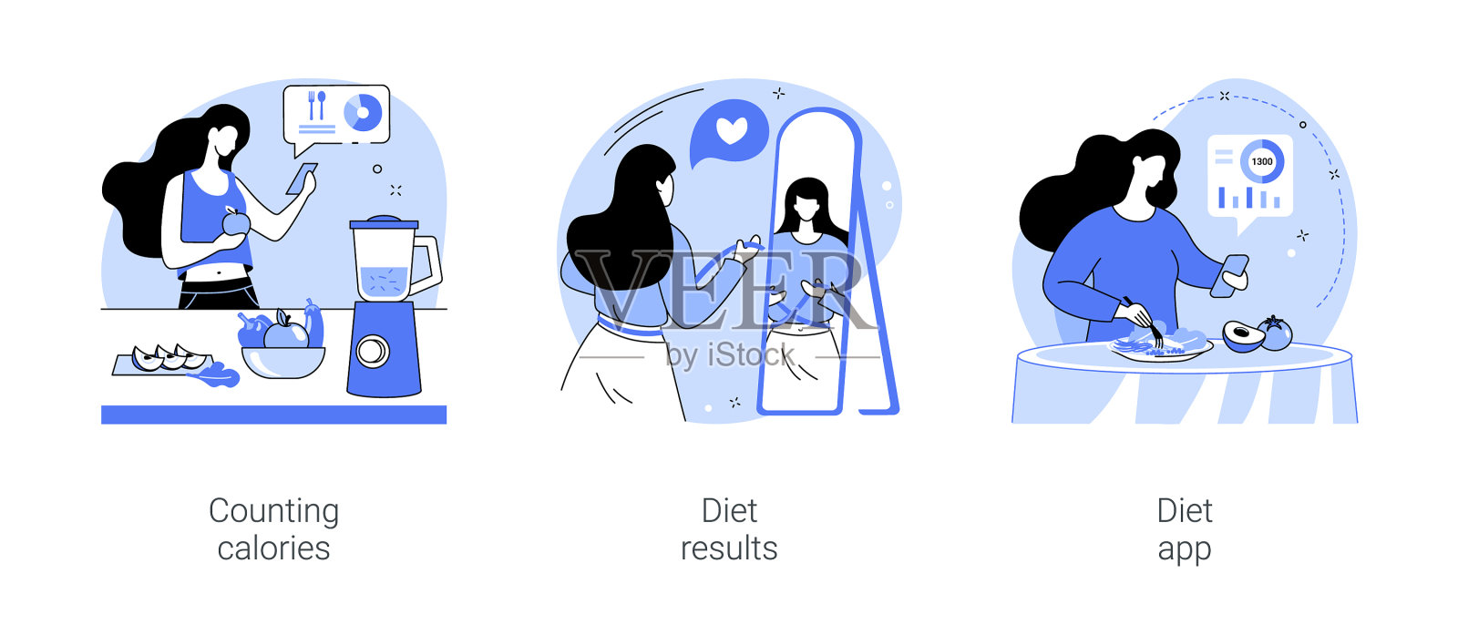 减肥节目孤立卡通插画图片素材