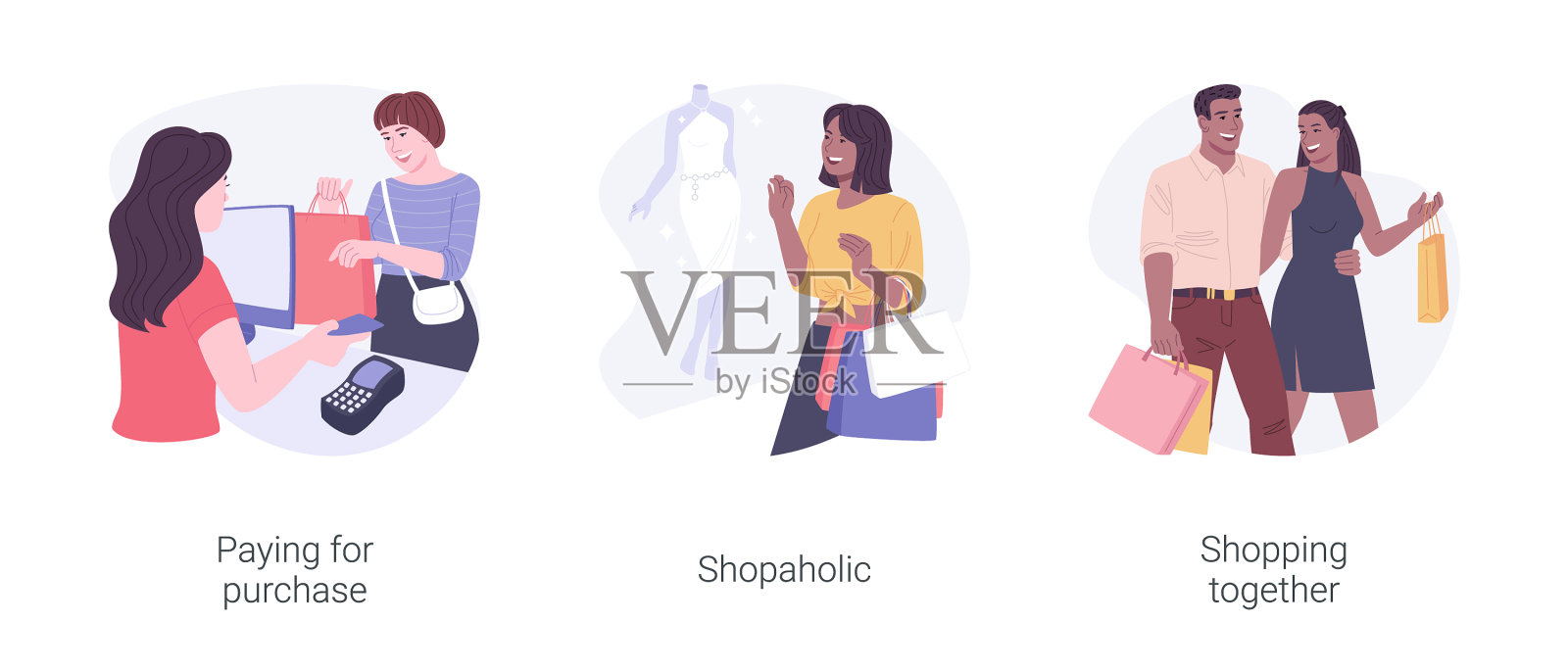 商场孤立卡通插画图片素材