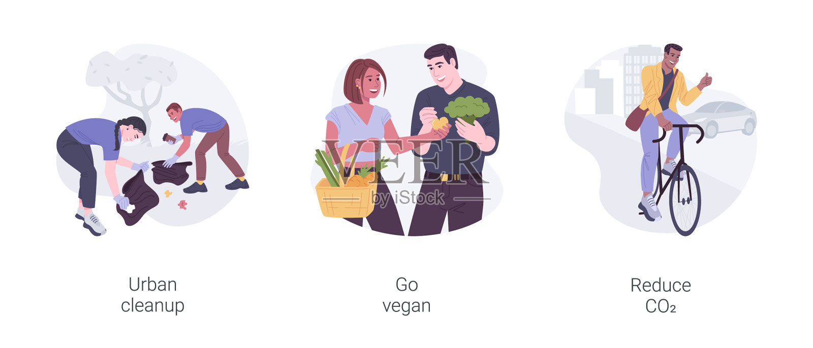 关爱环境孤立卡通插画图片素材