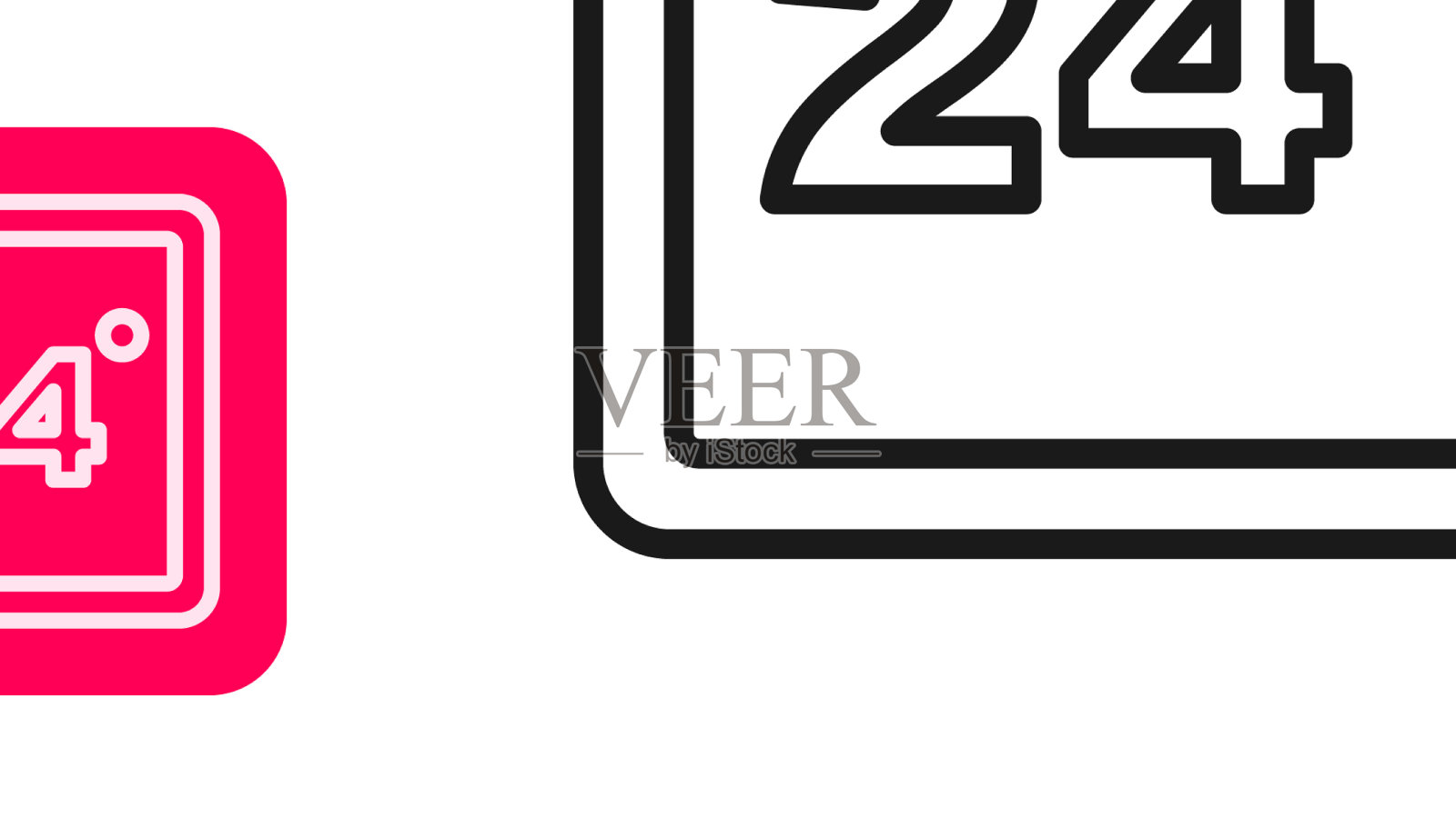 黑色线恒温器图标孤立在白色图标素材