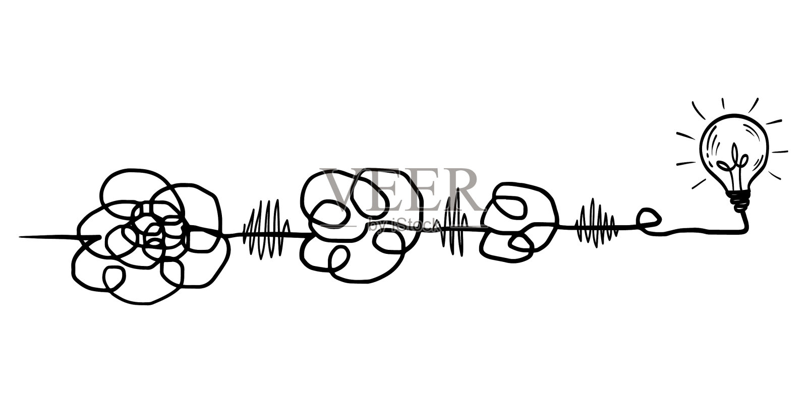 涂鸦线涂鸦过渡的概念设计元素图片
