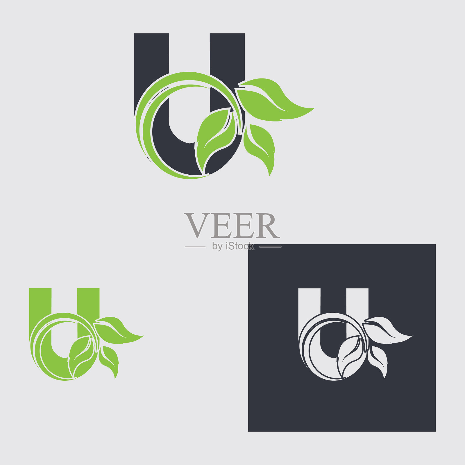 商业企业抽象统一标志。插画图片素材