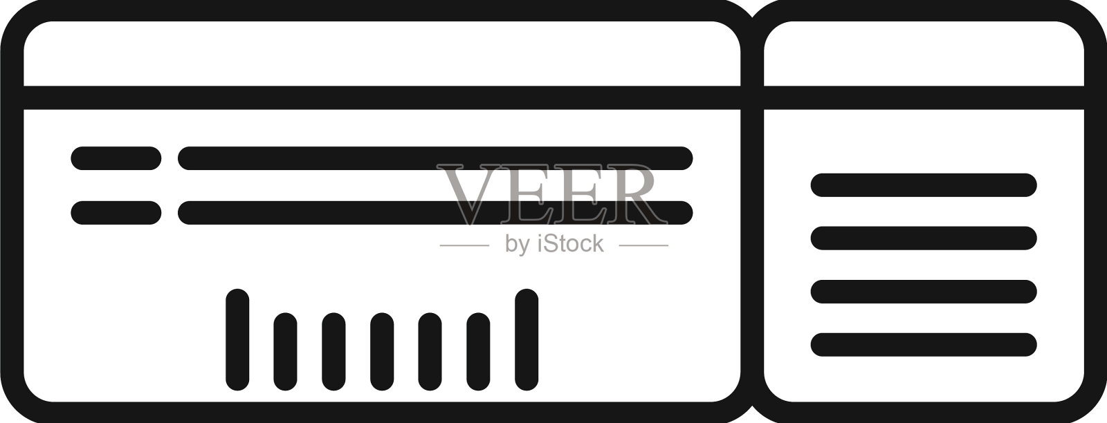 假日机票图标大纲飞旅行图标素材
