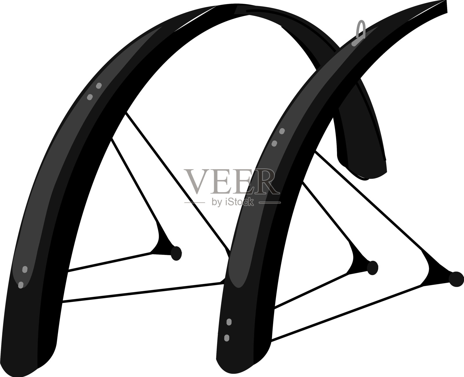 自行车车轮保护图标卡通自行车设计元素图片