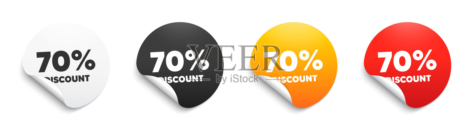 七折优惠销售报价签轮设计元素图片