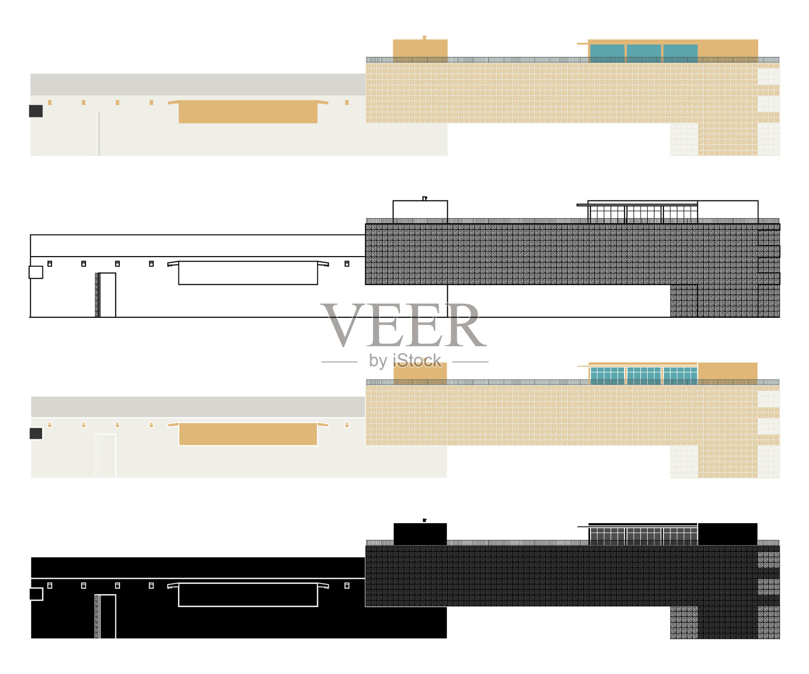 Cais在巴西累西腓的建筑插画图片素材