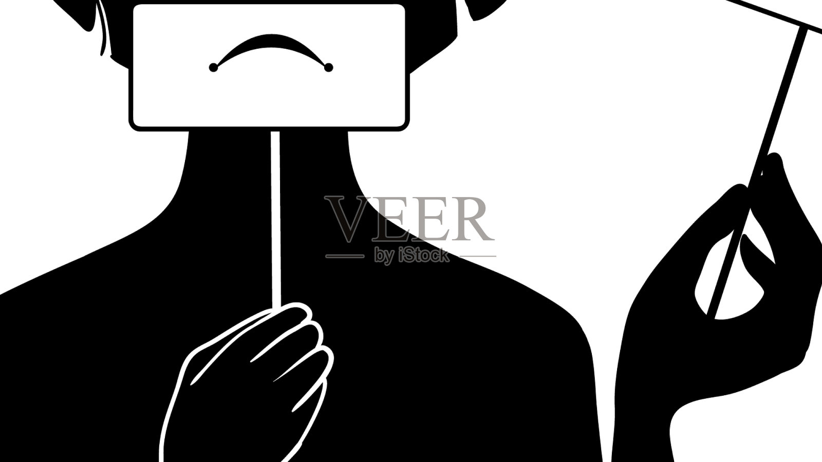 面具上有快乐的，也有悲伤的设计元素图片