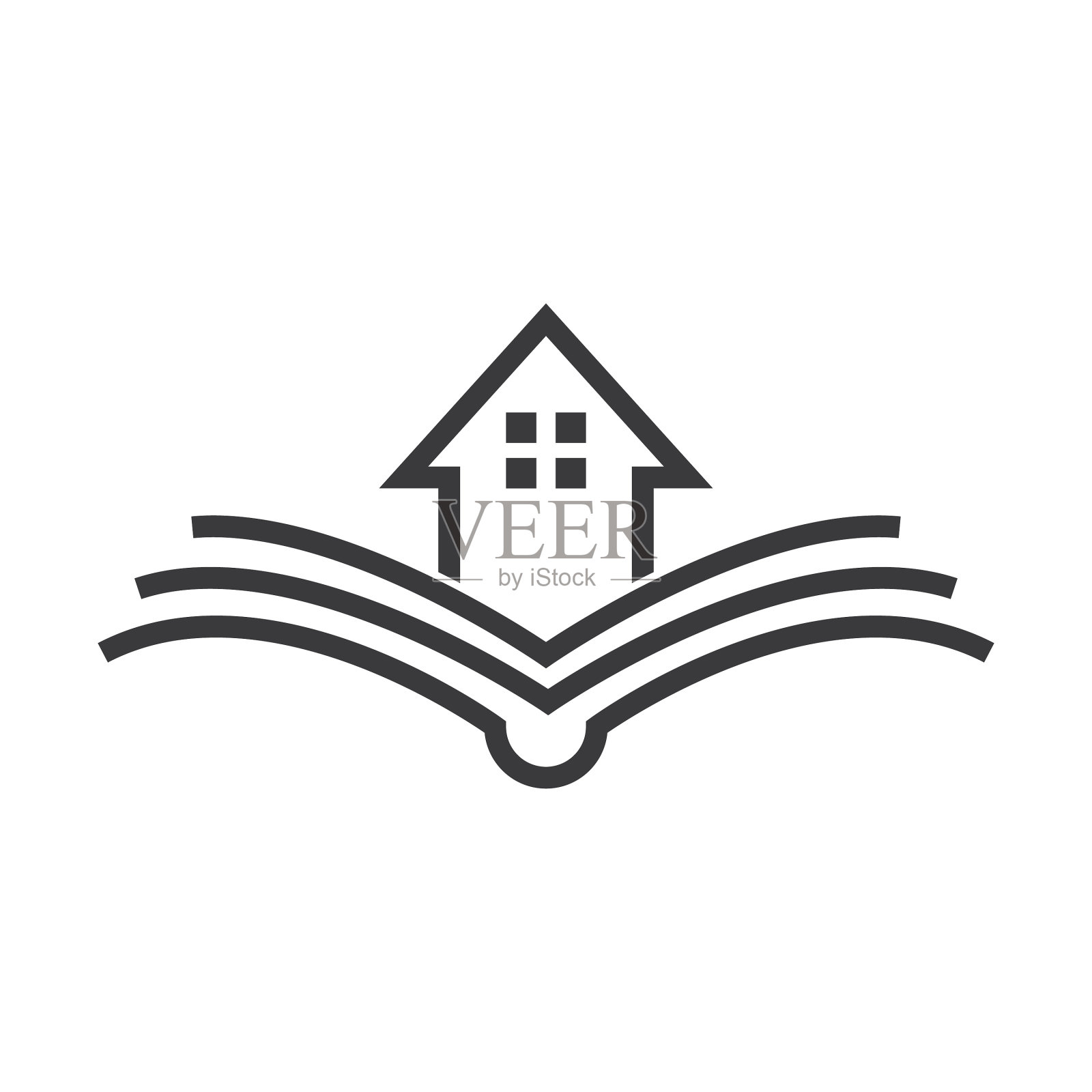 图书教育标志模板图标素材